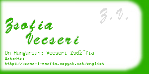 zsofia vecseri business card